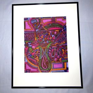 Original Fine Art "Flamingo" 11 x 14 Frame Options